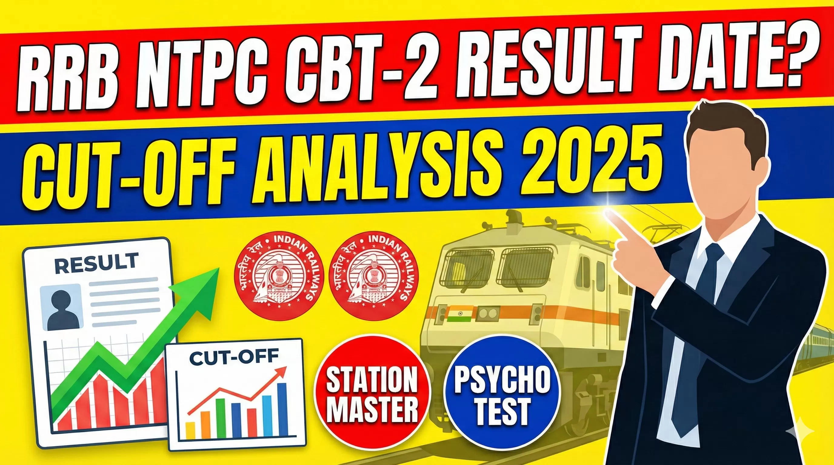 RRB NTPC CBT-2 Result Date ? | NTPC CUT-OFF Data Analysis 2025 | SM CBAT PSYCHO | Station Master